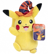 Pikachu with Hat -   8" Pokemon Plush Halloween